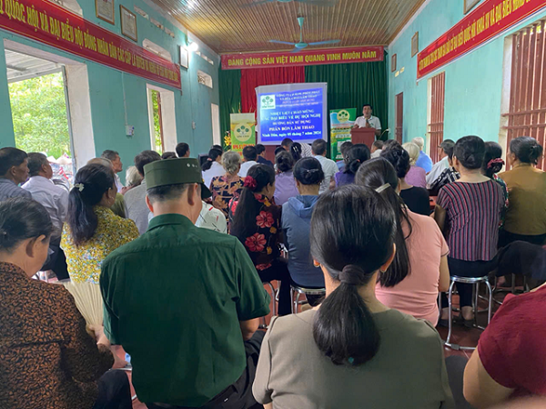 Hội Nông dân huyện Thanh Ba tập huấn sử dụng phân bón NPK Lâm Thao cho bà con nông dân 