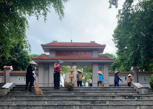 Ra về sinh Nghĩa trang Liệt sỹ xã Thanh Đình