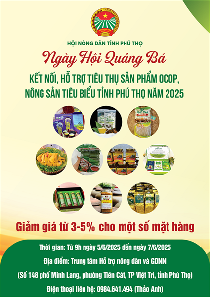 Sẵn sàng cho Ngày hội quảng bá kết nối, hỗ trợ tiêu thu sản phẩm OCP, nông sản tiêu biểu tỉnh Phú Thọ năm 2025