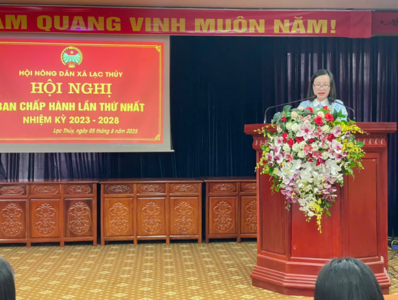 Hội Nông dân xã Lạc Thủy tổ chức Hội nghị Ban chấp hành lần thứ nhất, nhiệm kỳ 2023-2028