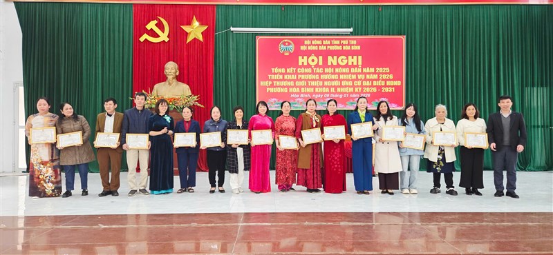 Hội Nông dân phường Hòa Bình tổ chức Hội nghị tổng kết công tác Hội và phong trào Nông dân năm 2025; triển khai phương hướng, nhiệm vụ năm 2026; Hiệp thương giới thiệu người ứng cử đại biểu HĐND phường Hòa Bình, khóa II, nhiệm kỳ 2026 - 2031