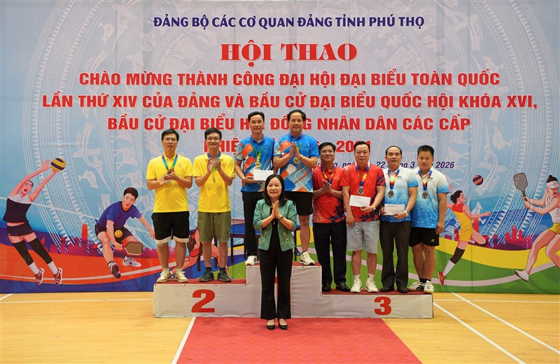 Tưng bừng Hội thao Đảng bộ các cơ quan Đảng tỉnh năm 2026
