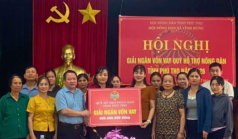 Hội Nông dân xã Vĩnh Hưng tổ chức Hội nghị giải ngân vốn vay Quỹ Hỗ trợ nông dân – tiếp sức cho hội viên phát triển kinh tế