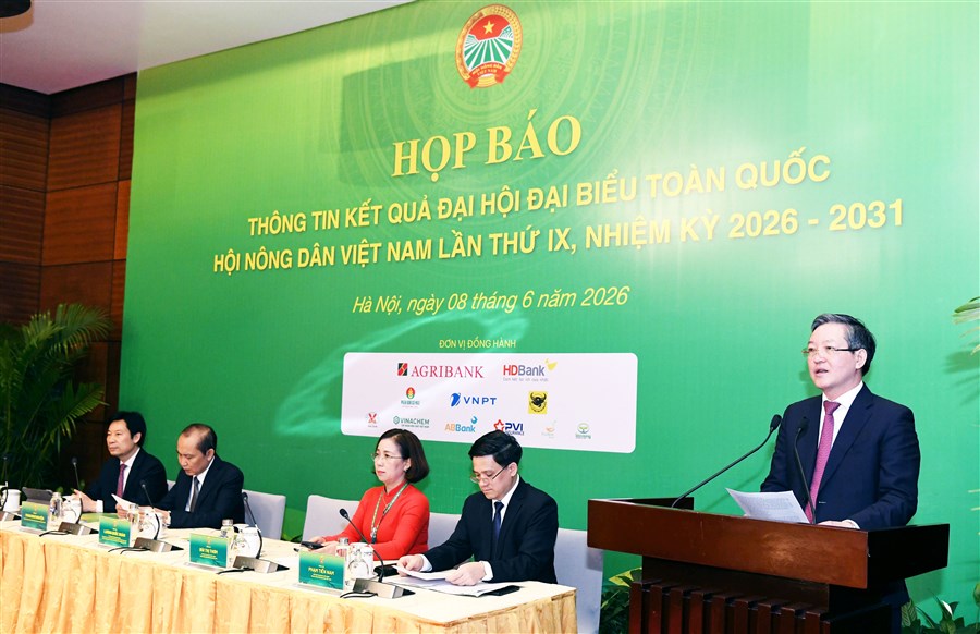 Họp báo thông tin về Kết quả Đại hội đại biểu toàn quốc Hội Nông dân Việt Nam lần thứ IX