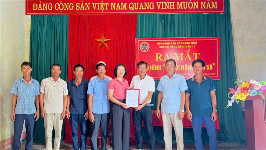 Ra mắt mô hình “Tổ hội Nông dân số” tại thôn 17, xã Thanh Thủy